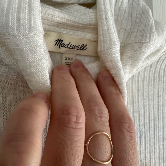 Madewell Rib Knit Turtleneck in Oatmeal XXS EUC - Picture 2 of 3